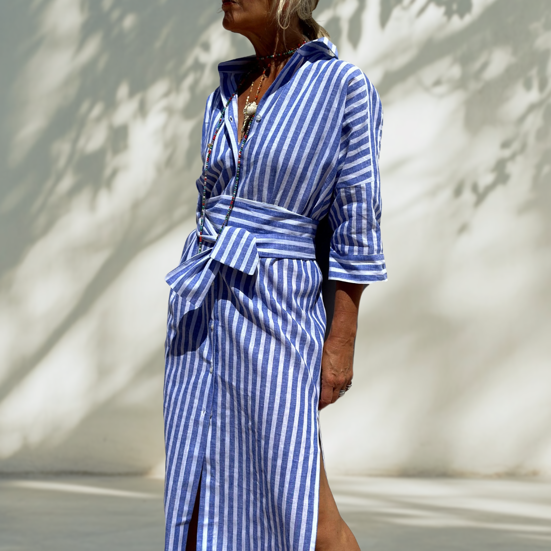 Sofia | Camicia Abito con Righe Intramontabili e Comfort Elegante