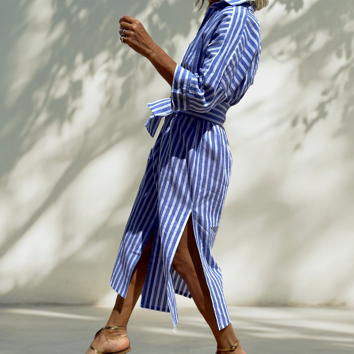 Sofia | Camicia Abito con Righe Intramontabili e Comfort Elegante