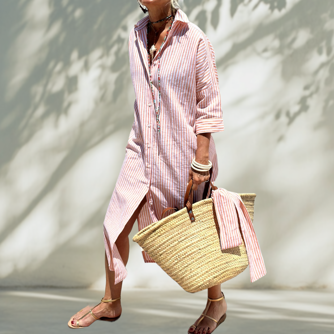 Sofia | Camicia Abito con Righe Intramontabili e Comfort Elegante