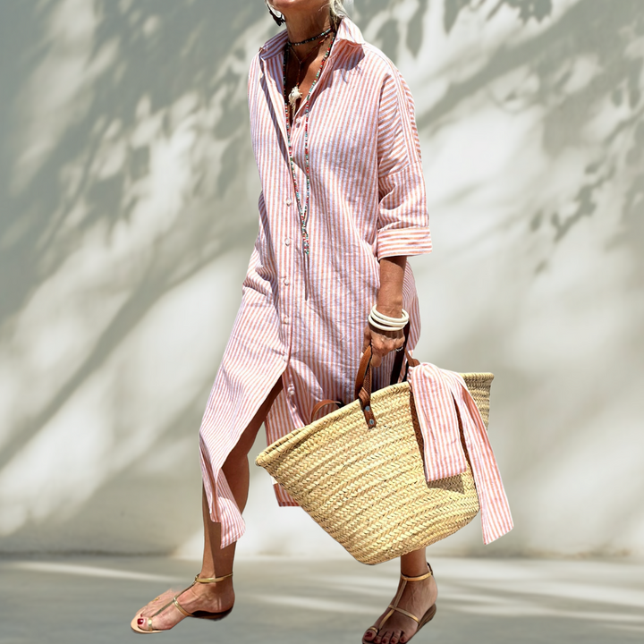 Sofia | Camicia Abito con Righe Intramontabili e Comfort Elegante