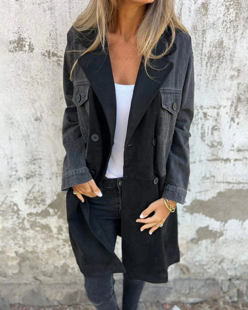 Mea™ - CAPPOTTO IN DENIM E CAMOSCIO