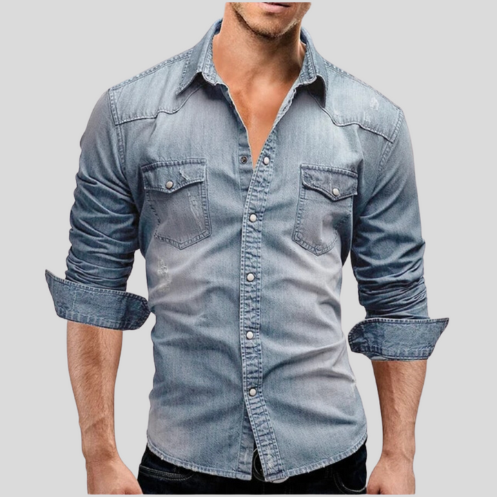 Lazaro™ - Camicia in denim moderna