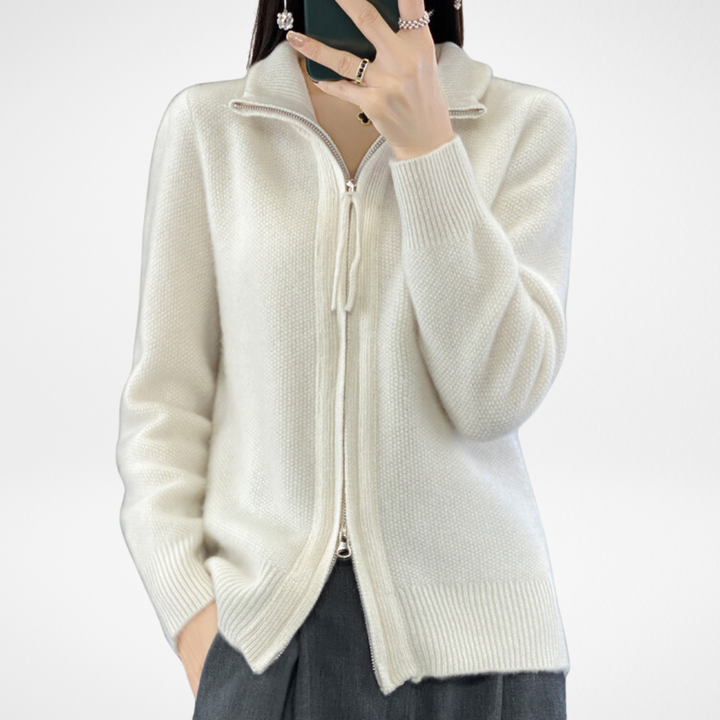 Gianny™ - Cardigan con zip in cashmere
