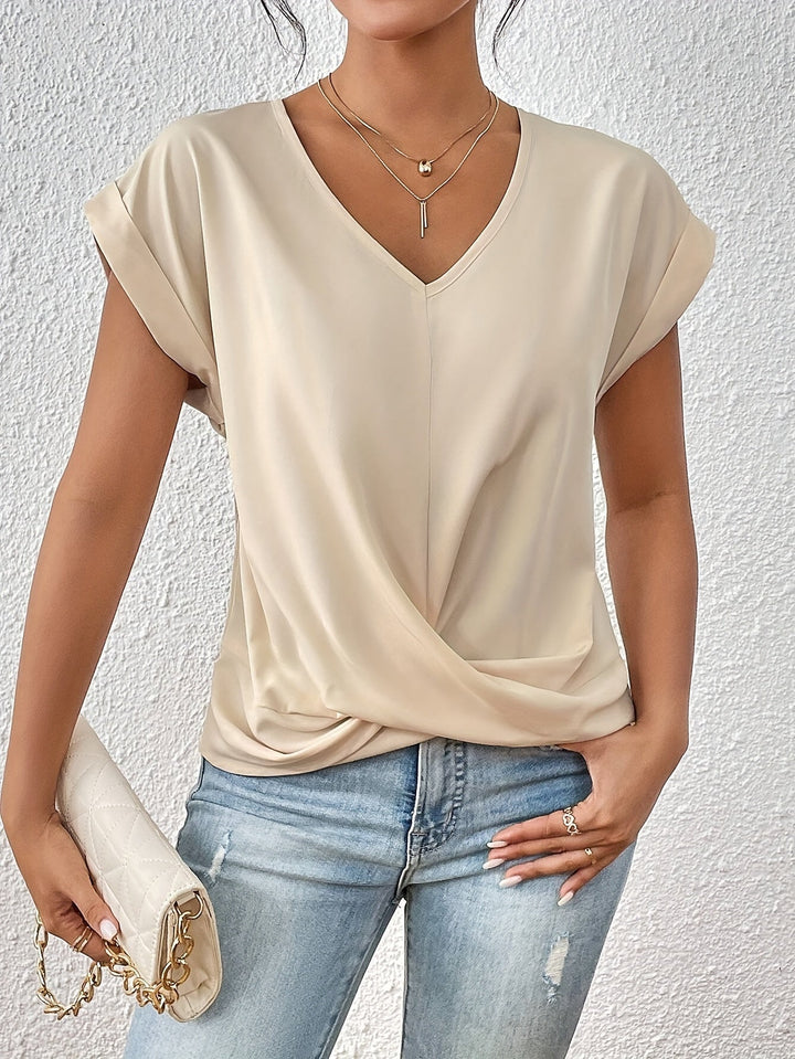 Faiba™ - Elegante camicia casual con scollo a V