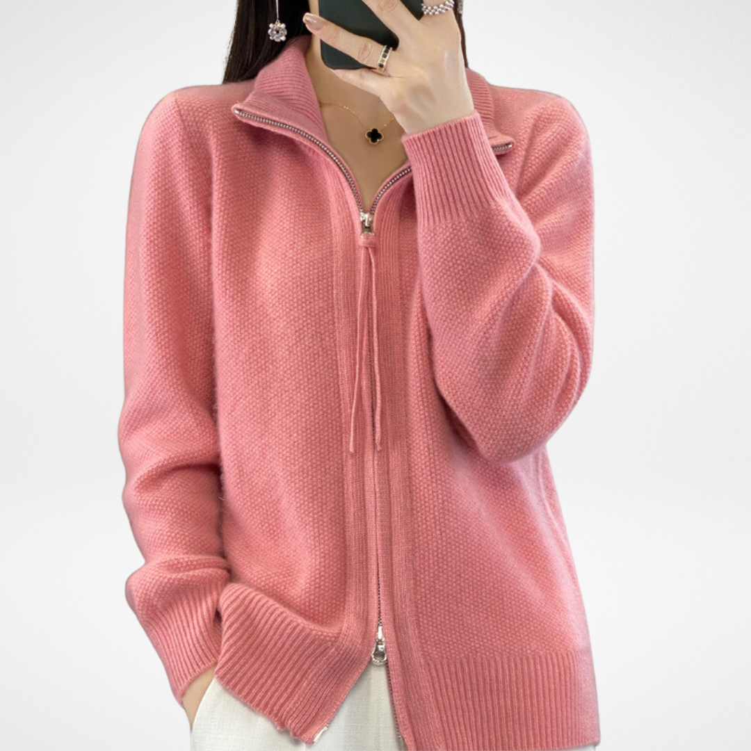 Gianny™ - Cardigan con zip in cashmere