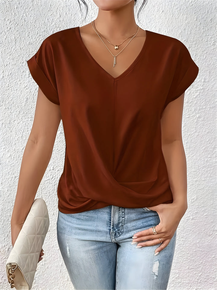 Faiba™ - Elegante camicia casual con scollo a V