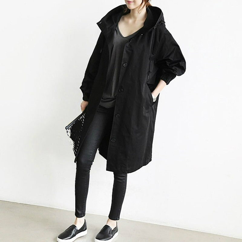 Enza - Cappotto Trench con Cappuccio
