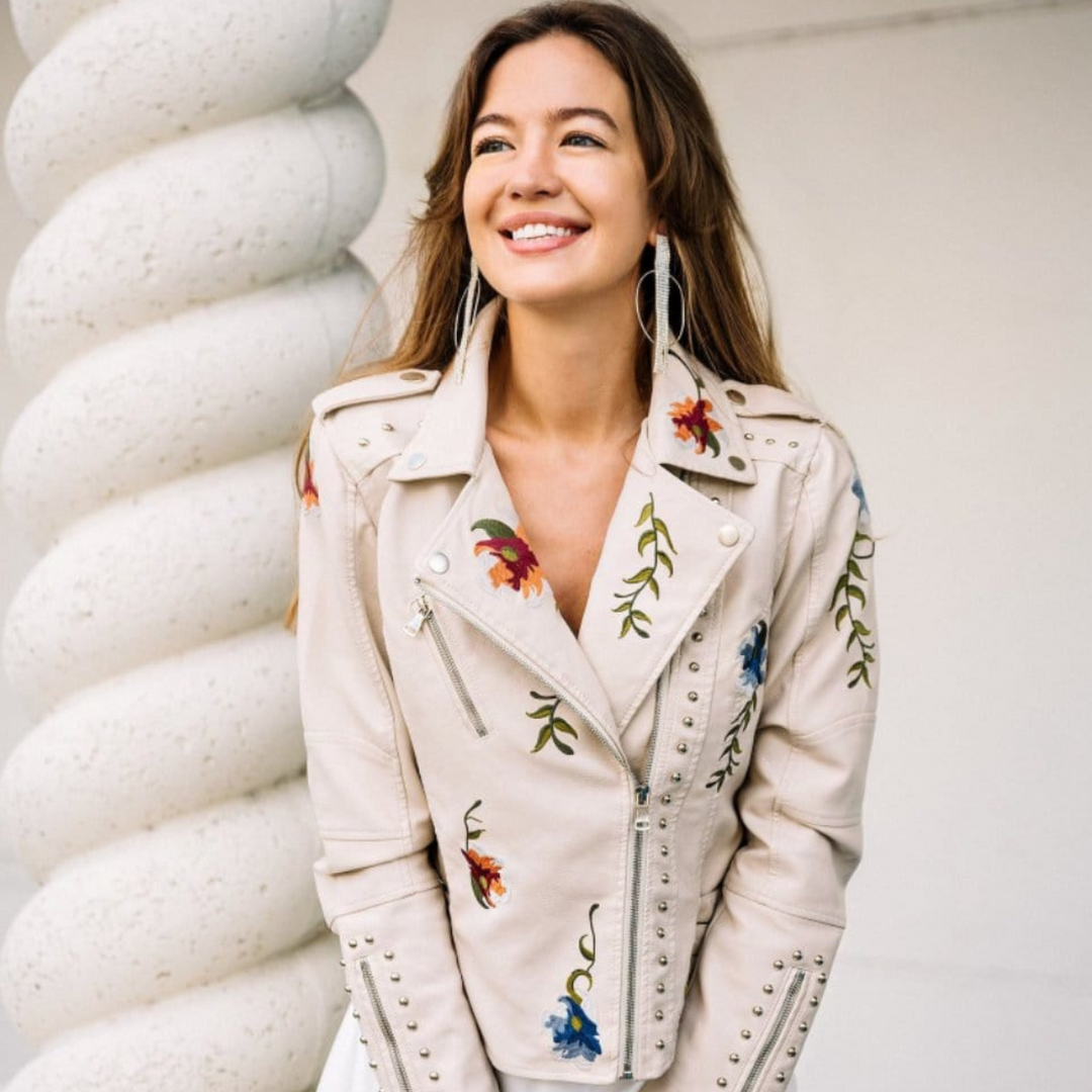 Vanda - Giacca Ricamo Floreale Retrò