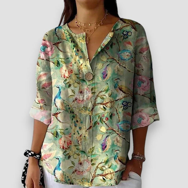 Eleonorah™ - Blusa Vintage a Fiori
