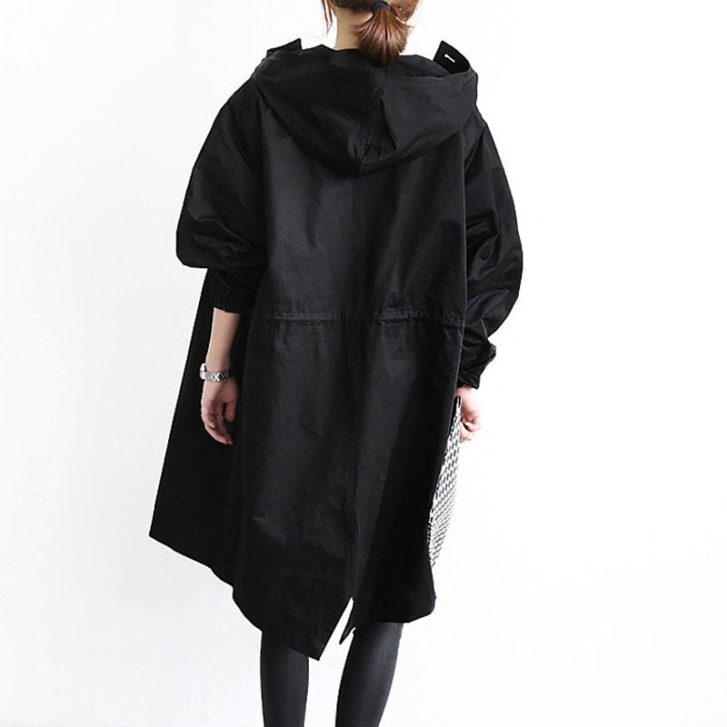 Enza - Cappotto Trench con Cappuccio