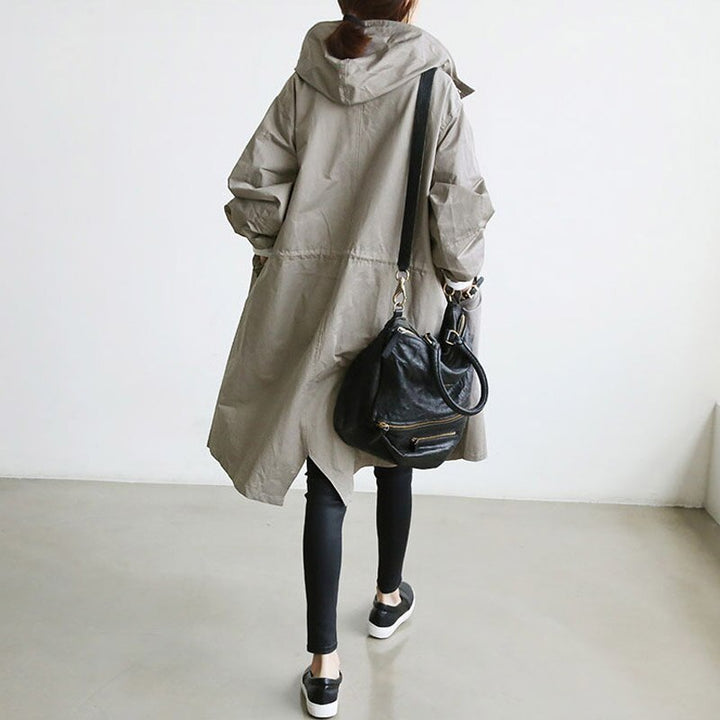 Enza - Cappotto Trench con Cappuccio